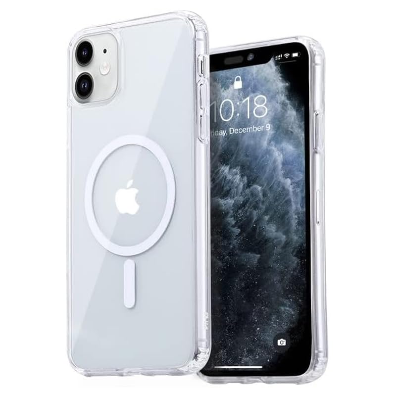 Gyizho Strong Magnetic Clear For Iphone 11 Case [Compatible With Magsafe] [Military Grade Drop Tested] Shockproof Protective Sli