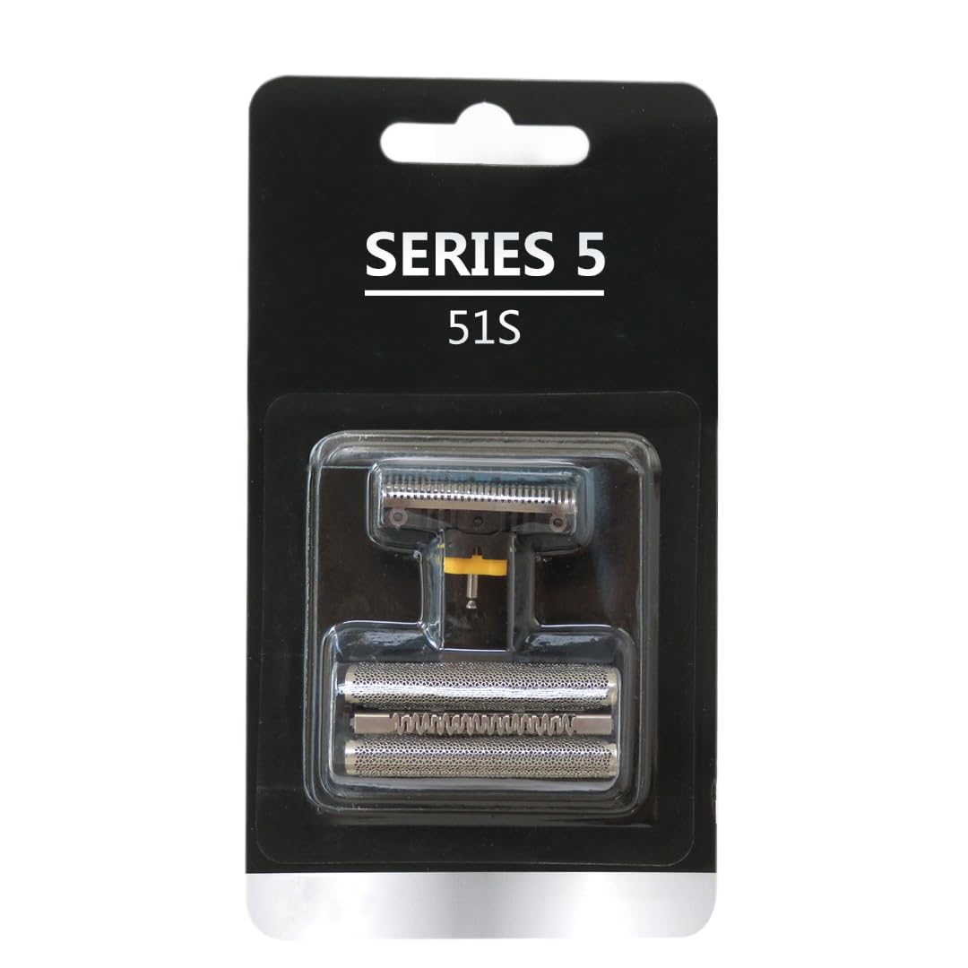 Vicue Foil & Cutter Series 5 51S Replacement Head For Br Aun Series 5 590Cc 8595 8985 8975 8991 (Silver, W/Plastic Sealed Packag