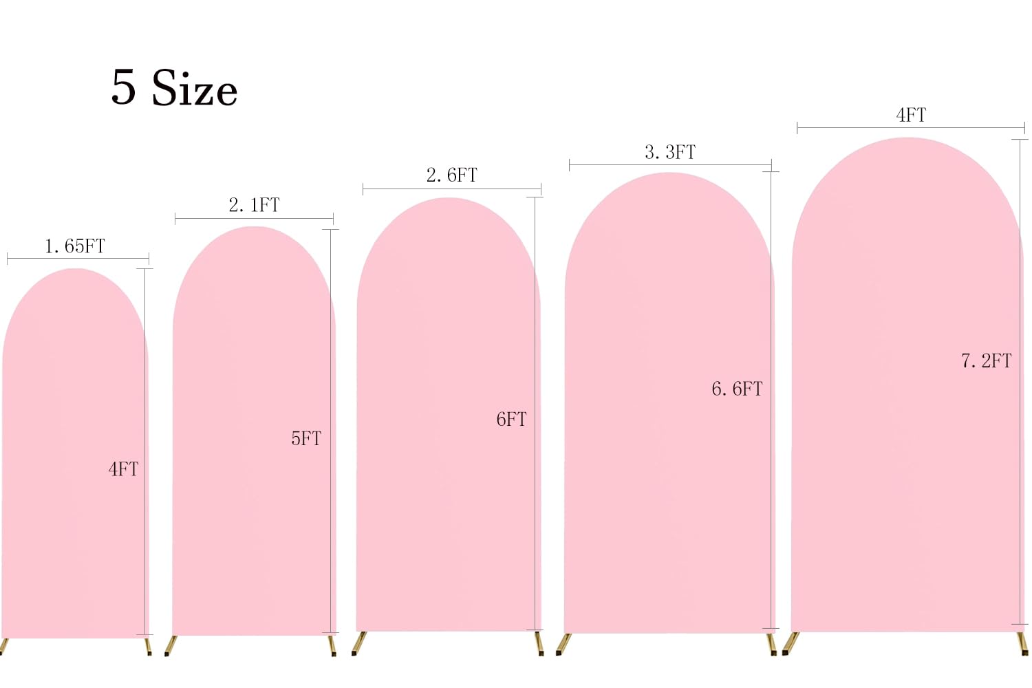 Spandex Fitting 7.2 Ft Pink Arch Covers For Arch Backdrop Stand   Jkdmjf Wedding Birthday Party Ceremony Banquet Engagement Phot