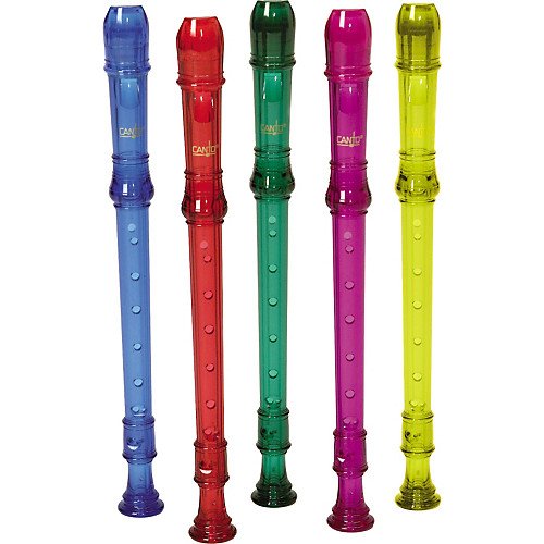 Canto One Piece Translucent Soprano Recorder With Baroque Fingering Transparent Yellow