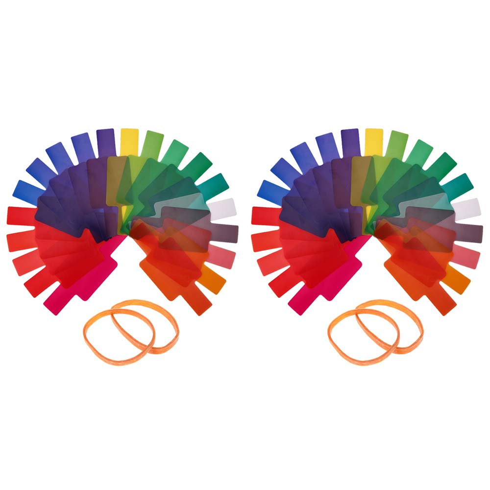 Universal Flash Speedlite Color Gels Filters 40 Pcs 20 Color Compatible With Photographic Gels Filter Speedlight For Camera Flas