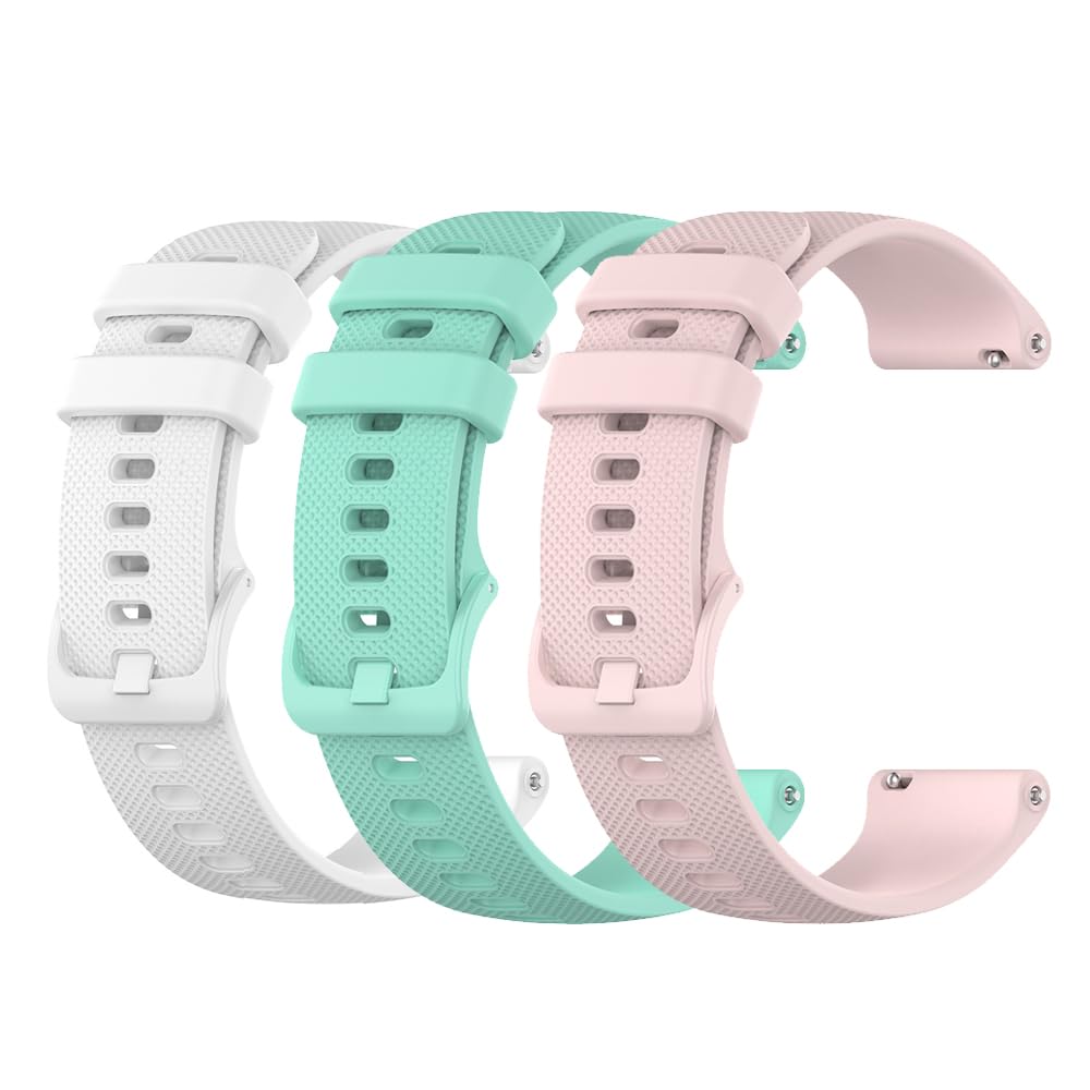 Yeejok Compatible For Garmin Venu 20Mm Bands, Vivoactive 5/3 Silicone Watch Bands, Venu Sq/Sq 2/2 Plus Smart Watch Straps Replac