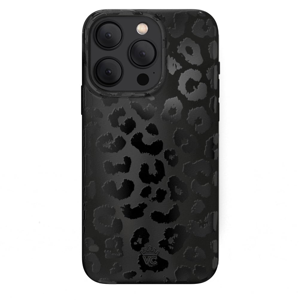 Velvet Caviar Black Leopard Cheetah Print Phone Case For Iphone 15 Pro For Women [8Ft Shockproof] Compatible With Magsafe   Cute