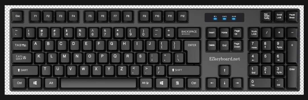 abc computer keyboard E-Z Keyboard, English-alphabetical, Plastic, Black, Model 3797266