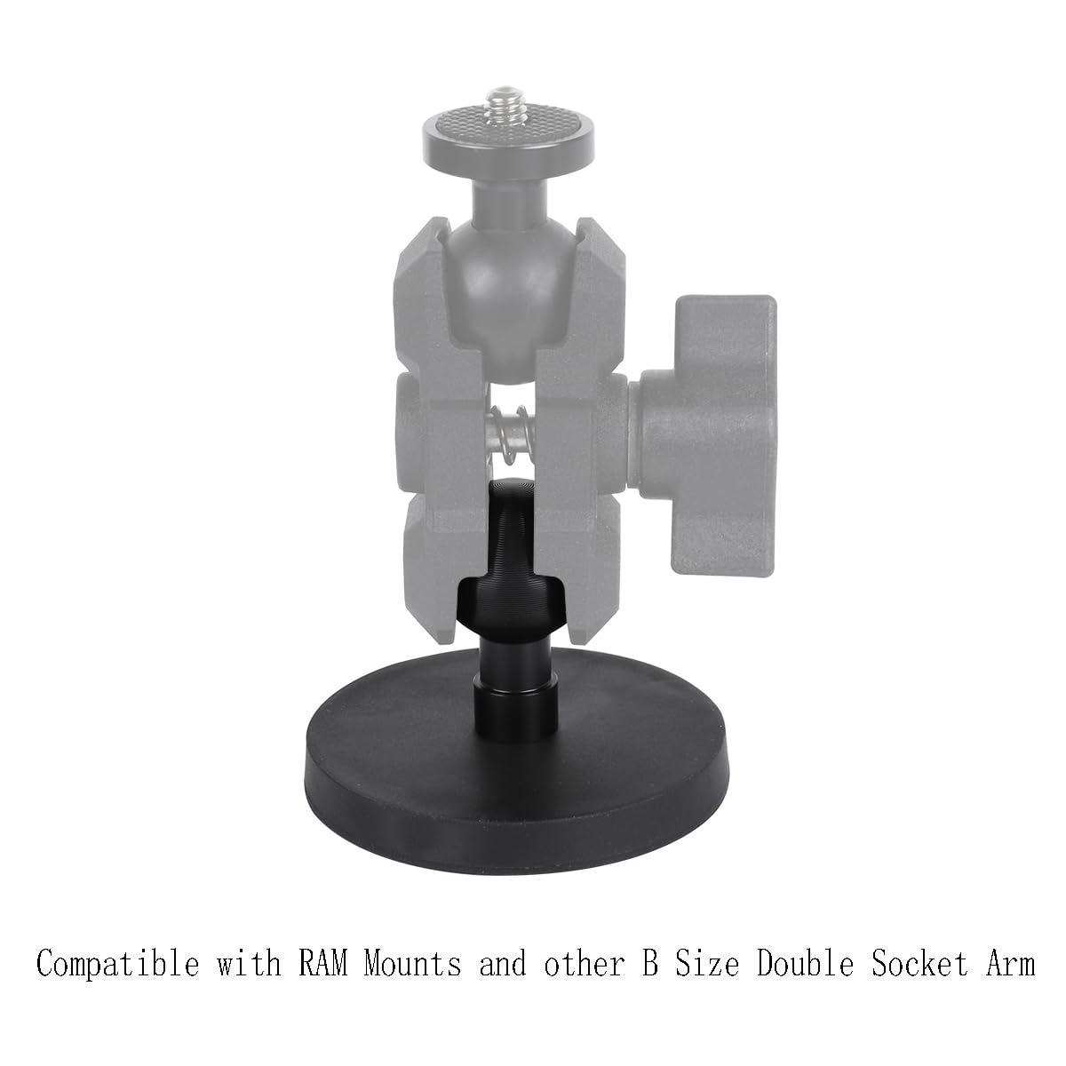66Mm(2.6'') Diameter Round Magnet Mount Base With 1'' Ball,Compatible With Ram Mounts B Size Double Socket Arm And Other 1Inch B