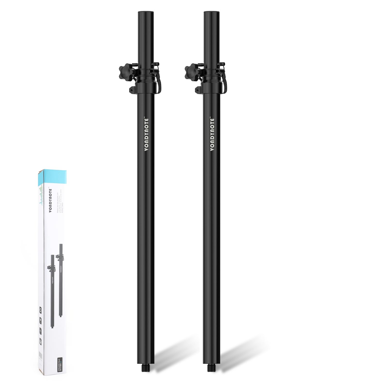 Vondynote Set Of 2 Speaker Pole For Subwoofer Height Adjustable Fits M20 Threaded Mount And 35Mm Mount Speaker Extender