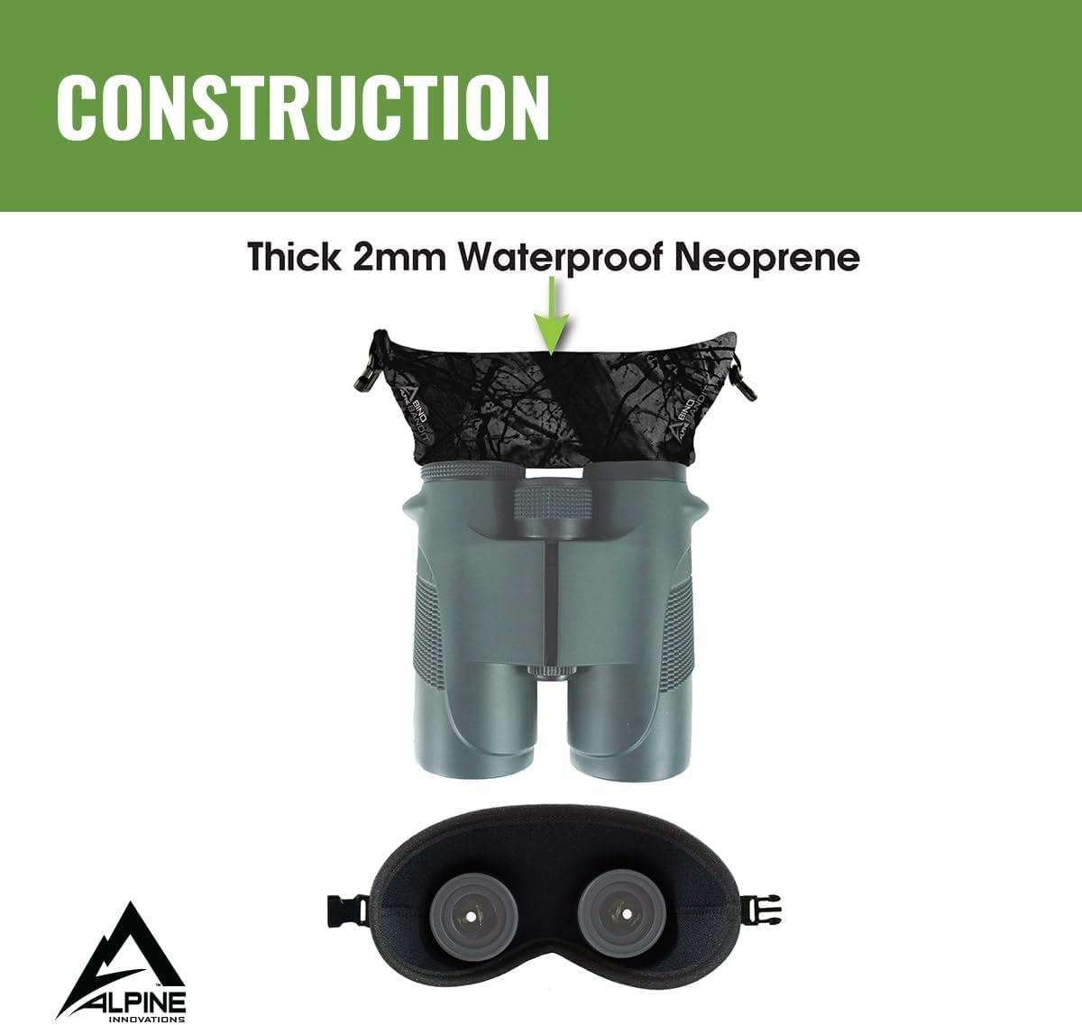 Slicker Bino Bandit   Blocks Glare, Improves Visual Acuity And Reduces Eye Fatigue. Fits All Binoculars, Od Green