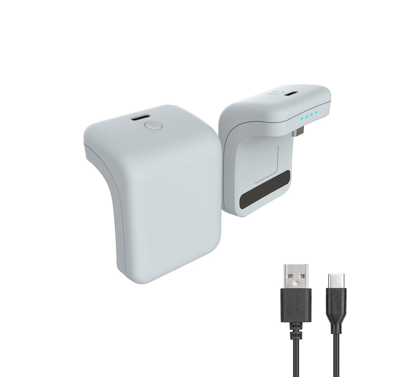 2 Pack 2000mAh Wireless Charger for PS5 Controller, Rechargeable Battery Pack and Charge Kit with LED Indicator and USB Type-C C