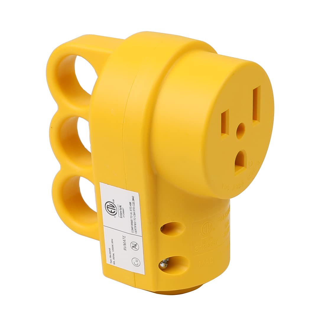 Nema 6 50R 50A 250V Female Welder Socket 50 Amp 250 Volt 6 50 Welder Replacement Receptacle, Etl Verified, Yellow Color