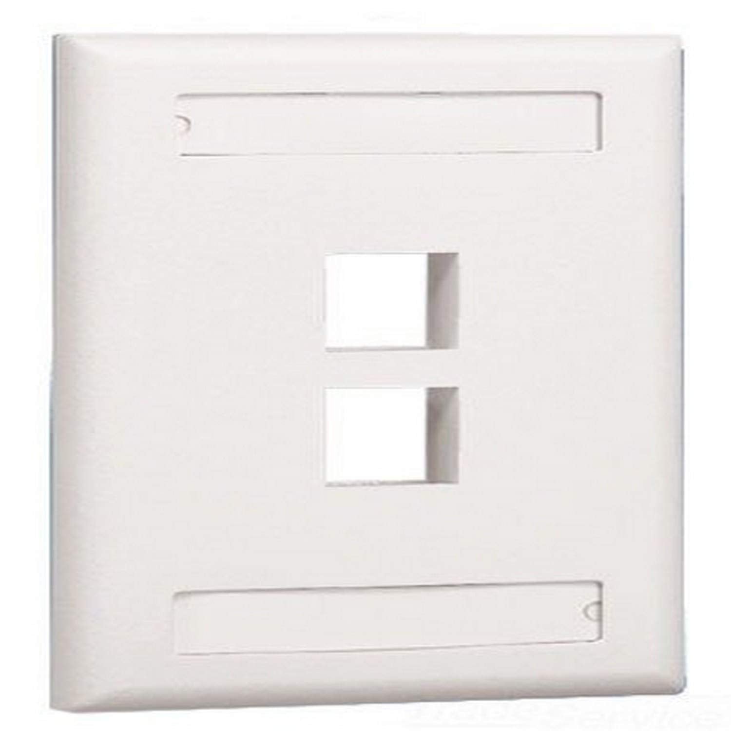 Panduit Nk2Fwhy 1 Gang 2 Port Faceplate With Label, White