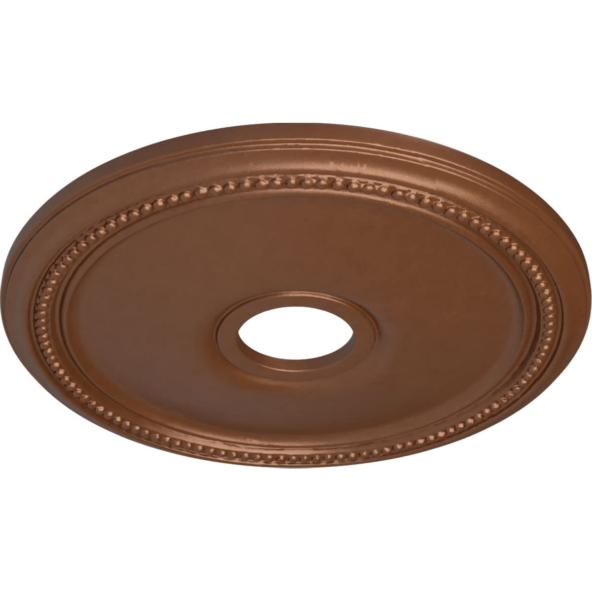 Ekena Millwork Cm18Dipos Diane Ceiling Medallion, 18Od X 3 5/8Id X 1 1/8P (Fits Canopies Up To 5 3/8), Hand-Painted Polished Cop