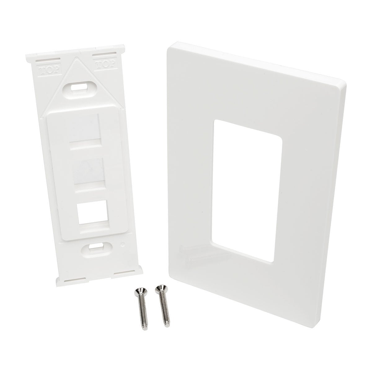 Tripp Lite Single Gang 3 Port Universal Keystone Wall Plate, Cat5/6/6A, Usb, Hdmi, Displayport, Rca, White (N080 103)