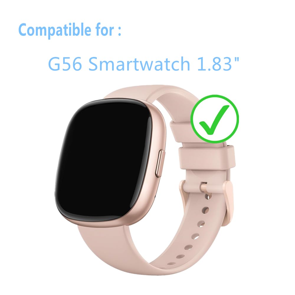 Aemus Screen Protector Compatible For Sanorum Smart Watch 1.83'' (6 Pack) Clear Tpu Soft Film For G56 Fitness Tracker Watch Scre