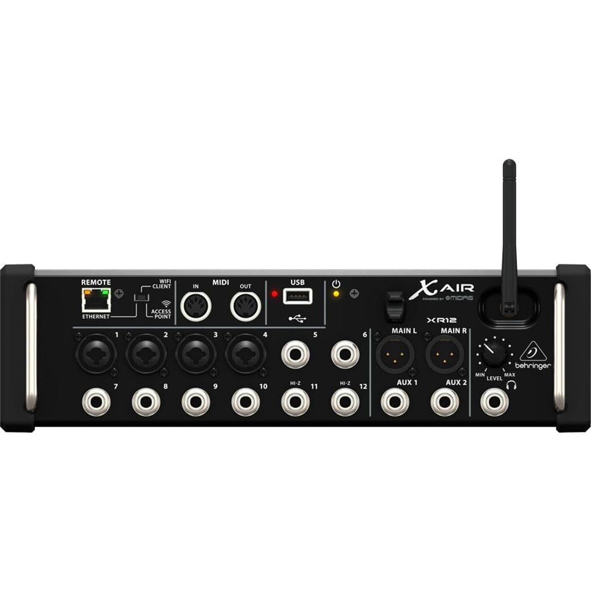 Behringer X Air XR12 12-Input Digital Mixer with 4 Programmable MIDAS Preamps for iPad/Android Tablets