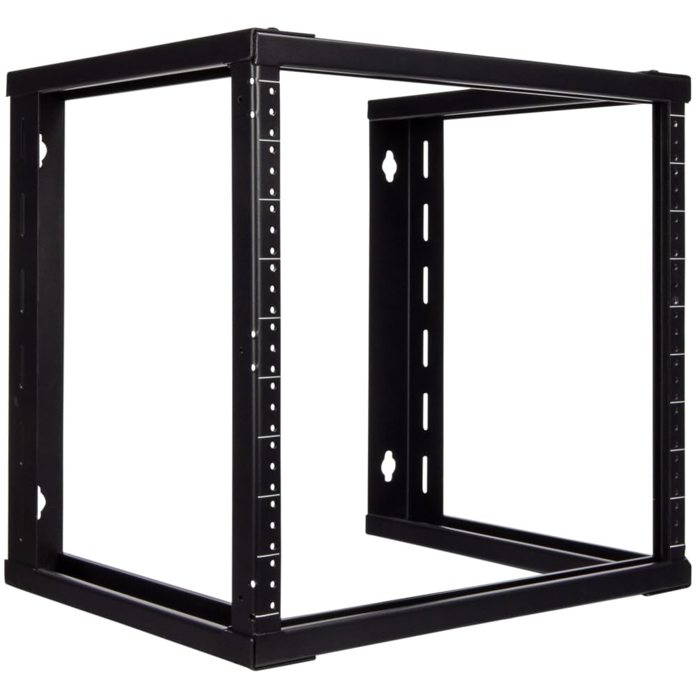 Navepoint 9U Wall Mount Rack   9U Server Rack For 19 Inch It Equipment Open Frame Rack   9U Network Rack For Av & Server Equipme