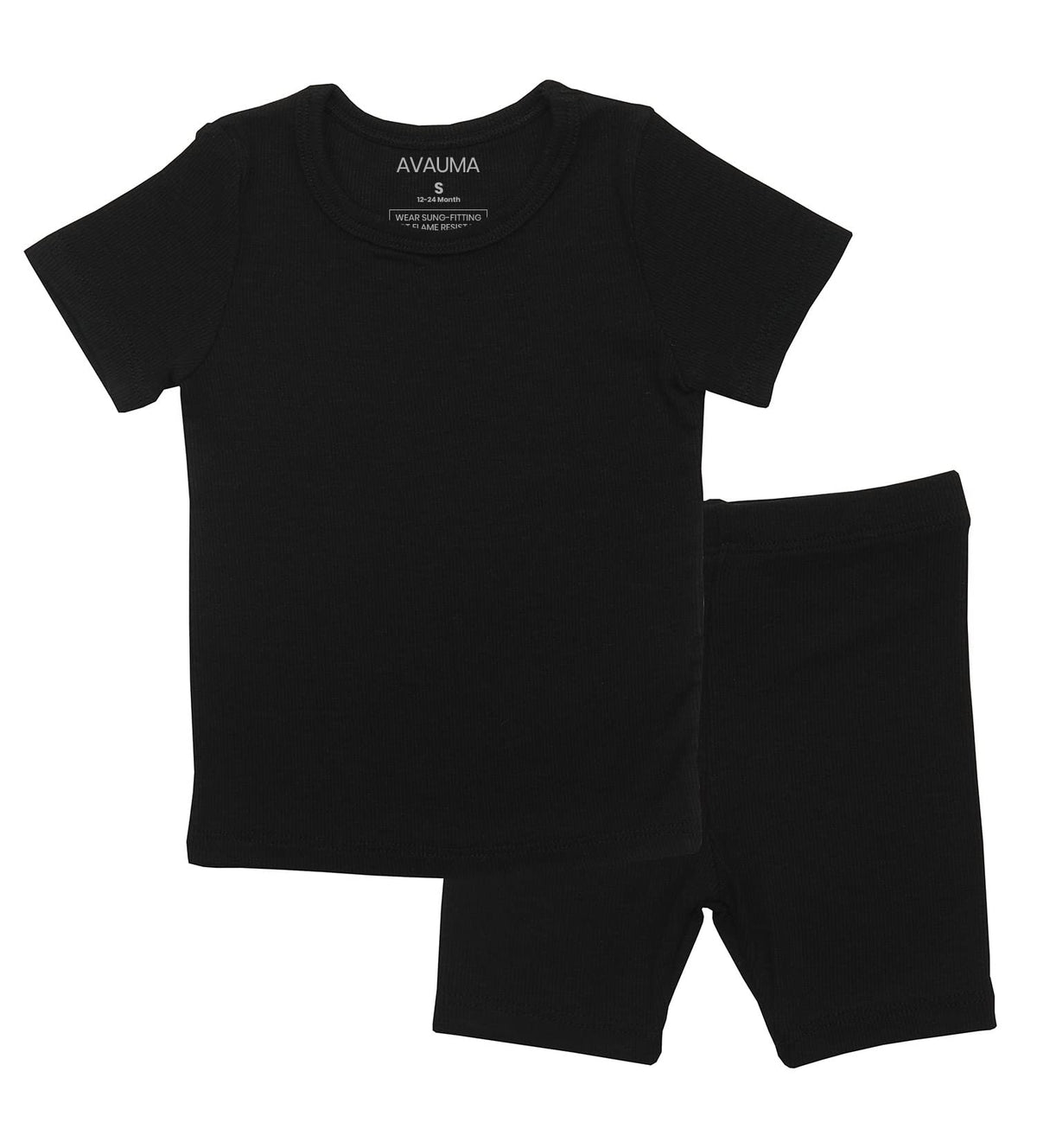 Avauma Newborn Baby Little Boys Girls Snug Fit Pajamas Summer Short Sets Pjs Kids Clothes (Jlblack)