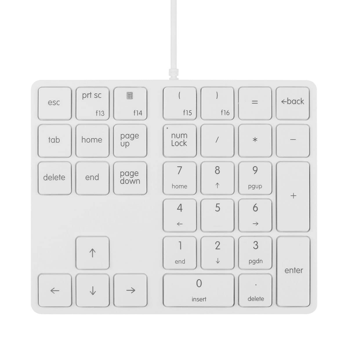 Qisan Numeric Keypad 34 Keys (30%) Mini Multifunctional Wired Number Keypad Black Magicforce | Number Pad For Laptop | Gaming Keypad For Pc | Laptop Accessories | Keypad For Computer White Magicforce