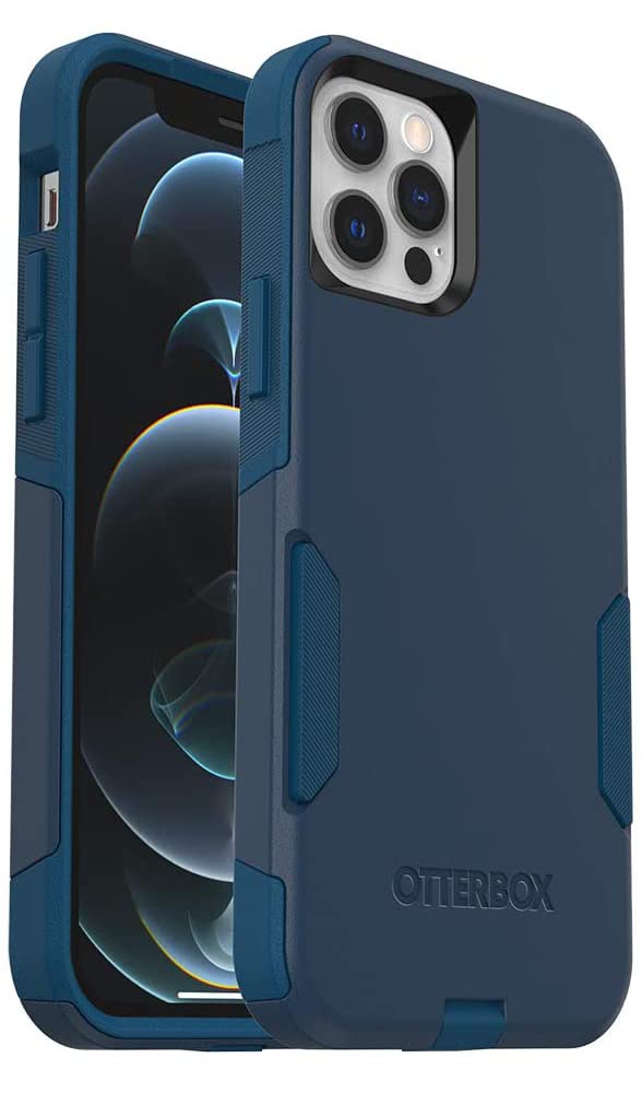 Otterbox Iphone 12 & Iphone 12 Pro Commuter Series Case   Bespoke Way (Blazer Blue/Stormy Seas Blue), Slim & Tough, Pocket Frien
