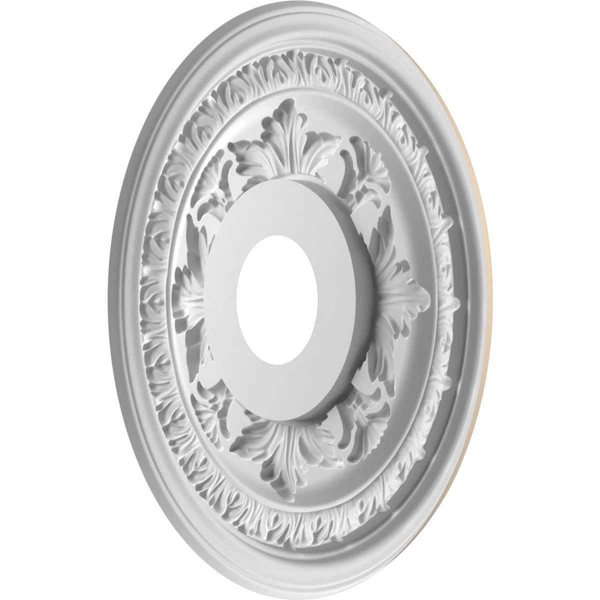 16Od X 3 1/2Id X 1P Baltimore Thermoformed Pvc Ceiling Medallion (Fits Canopies Up To 6 1/2), Ultracover Satin Smokey Beige