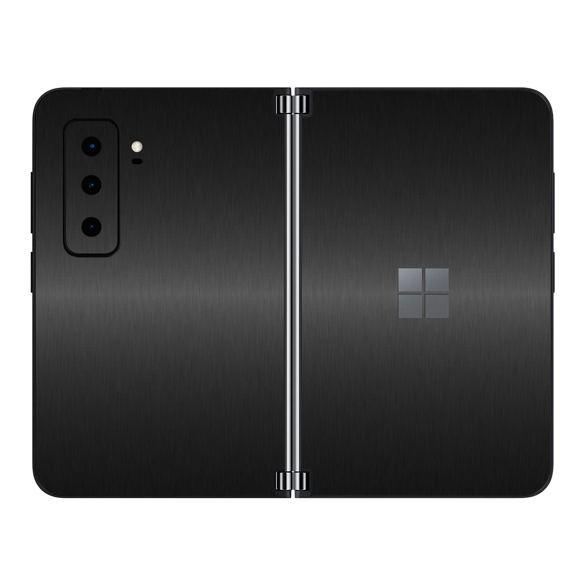 SopiGuard Sticker Skin for 2021 Microsoft Surface Duo 2 2nd Gen Edge-to-Edge Front and Rear Panels Vinyl Decal (Brushed Black)