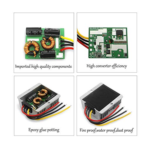 Dc 24V To Dc 12V Step Down Output 15A 180W Reducer Regulator Buck Converter Module For Auto Car Truck Vehicle Boat Solar System