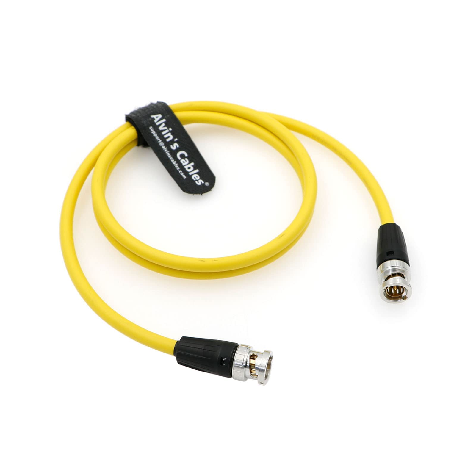 Alvin'S Cables 12G Bnc Coaxial Cable Hd Sdi Bnc Male To Male Original Cable For 4K Video Camera 1M|39.4Inches Yellow