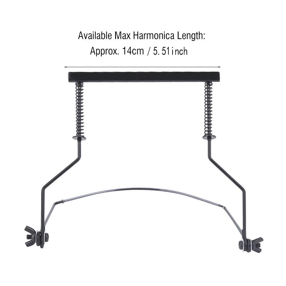 Harmonica Neck Holder,Harmonicas For Adults Harmonica Set, Adjustable Metal 10 Holes Harmonica Neck Holder Rack Support Accessor