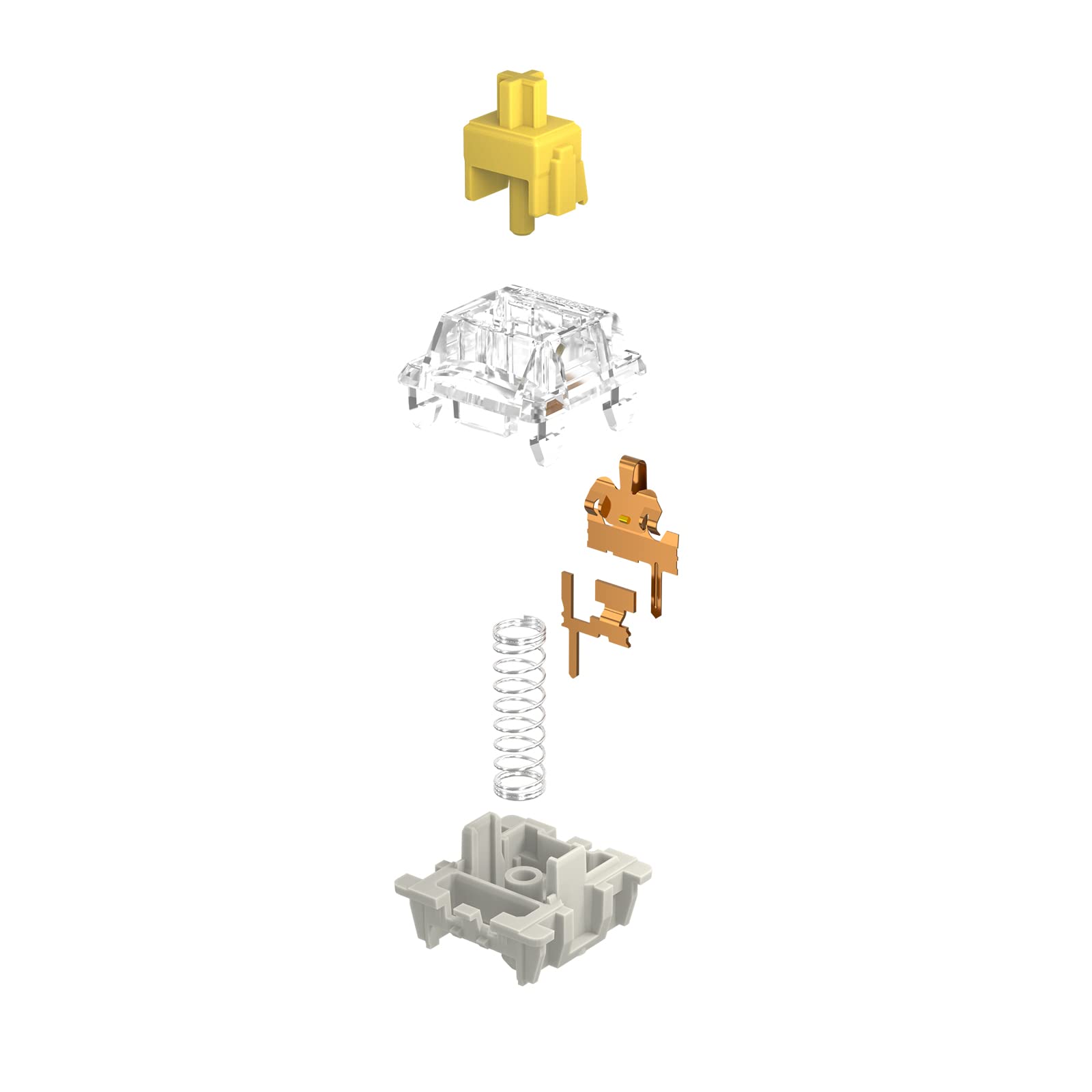 Gateron G Yellow Pro 2.0 Pre Lubed Switches 3Pin Linear For Mx Mechanical Type Key Gaming Keyboard Switches, Smd Rgb Light Plate
