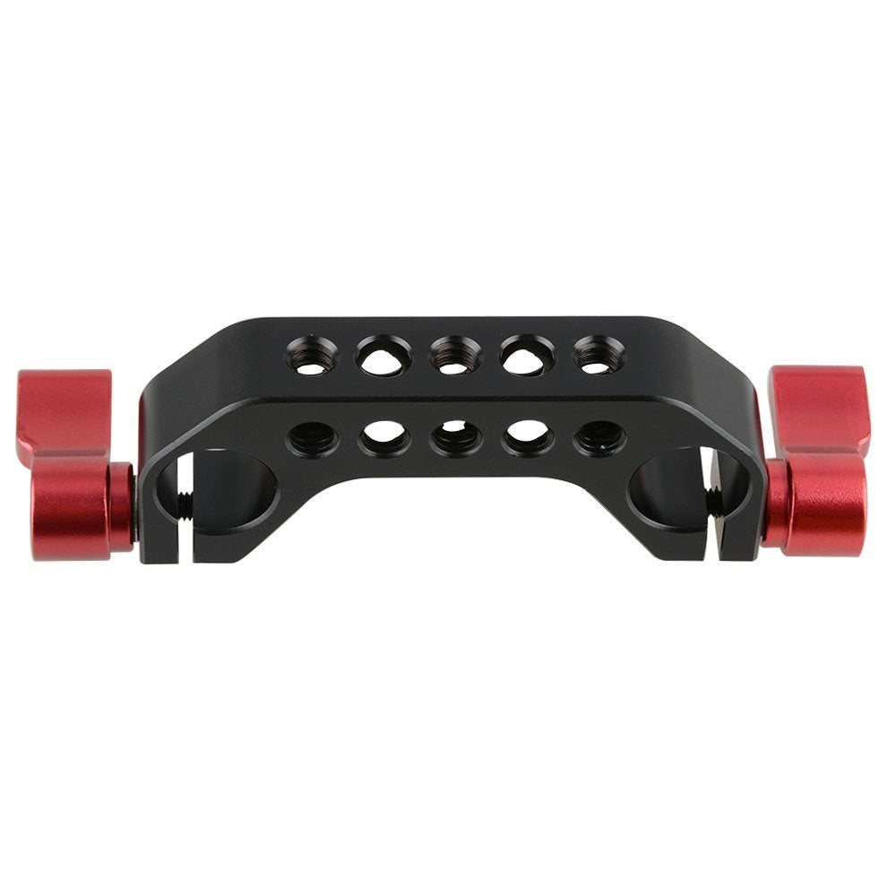 Camvate 15Mm Rod Clamp With 1/4-20 Thread For Dlsr Camera Rig Cage Baseplate (Red)-2Pcs - 1780