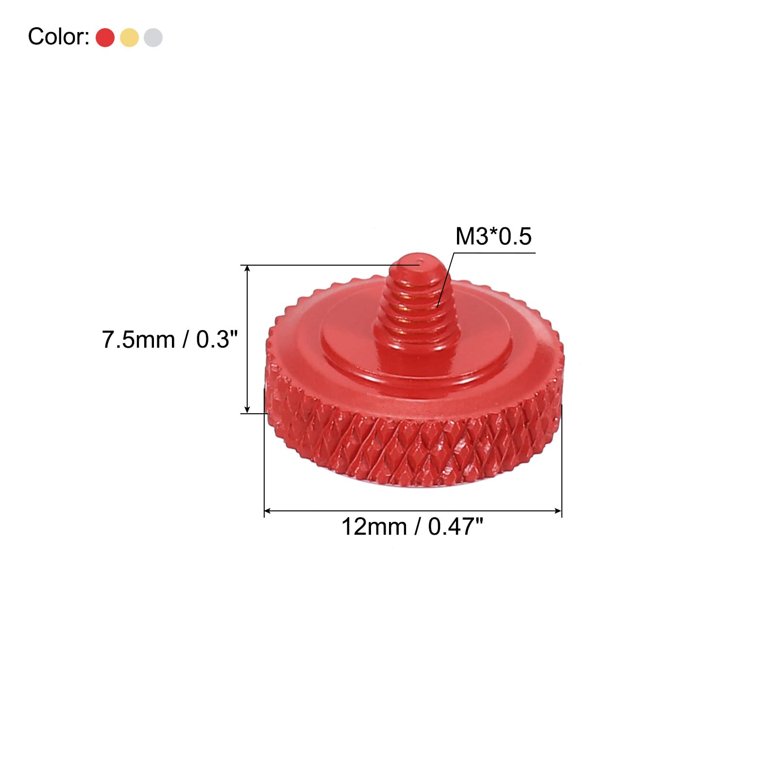 Patikil Camera Shutter Button, 3 Pack Soft Shutter Release Button Pure Copper Camera Button Carved, Red Silver Golden For Nikon