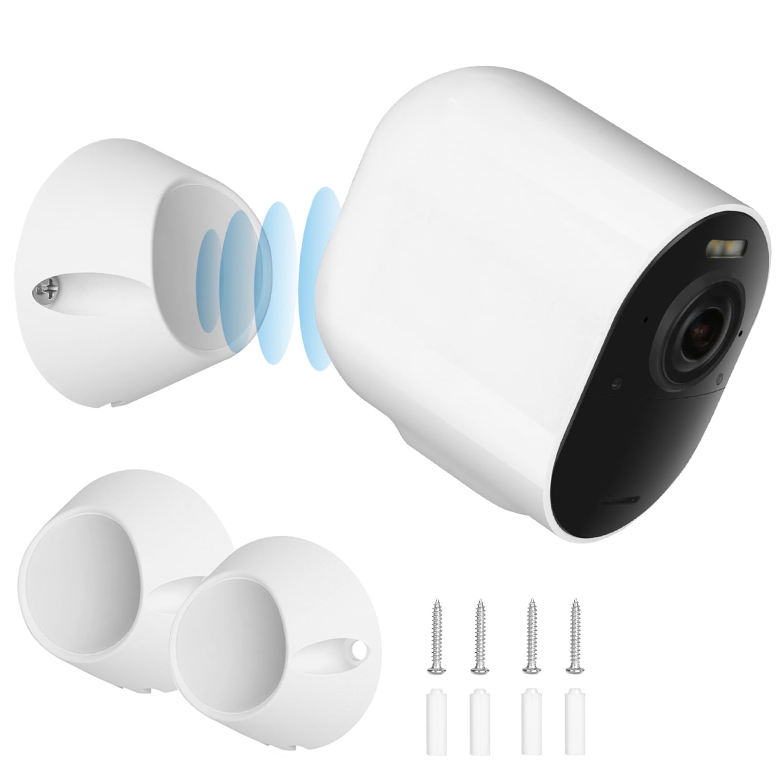 Uyodm 2 Pack Magnetic Wall Mounts Design For Arlo Pro 5S 2K, Pro 4, Pro 3, Ultra 2, And Ultra Cameras, Upgrade Accessories For Arlo Easy To Install And Remove, 360� Adjustable To Get The Perfect Angle