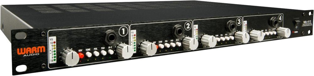 Warm Audio Wa 412 4 Channel Microphone Preamp And Instrument Di, Black