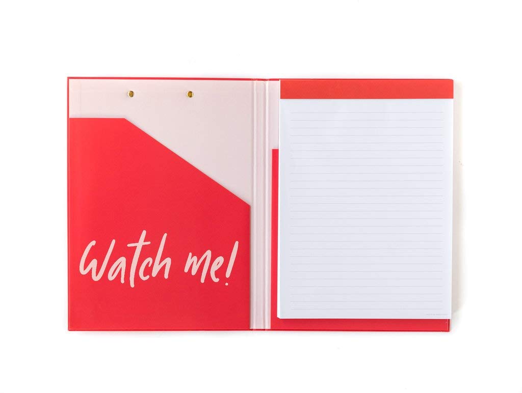 Refillable Clipboard Folio With Inside Packet Folder (This Girl Can)
