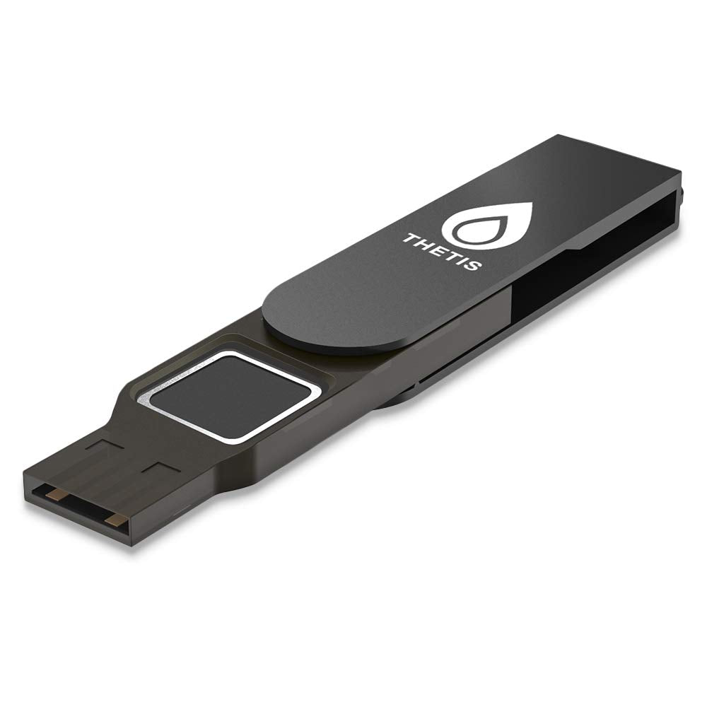 Thetis Fido2 Security Key Fingerprint Usb A, Two Factor Authenticator, Multi Layered Protection Hotp / U2F Compatible Windows, Macos, Gmail, Linux For Office Business   Black