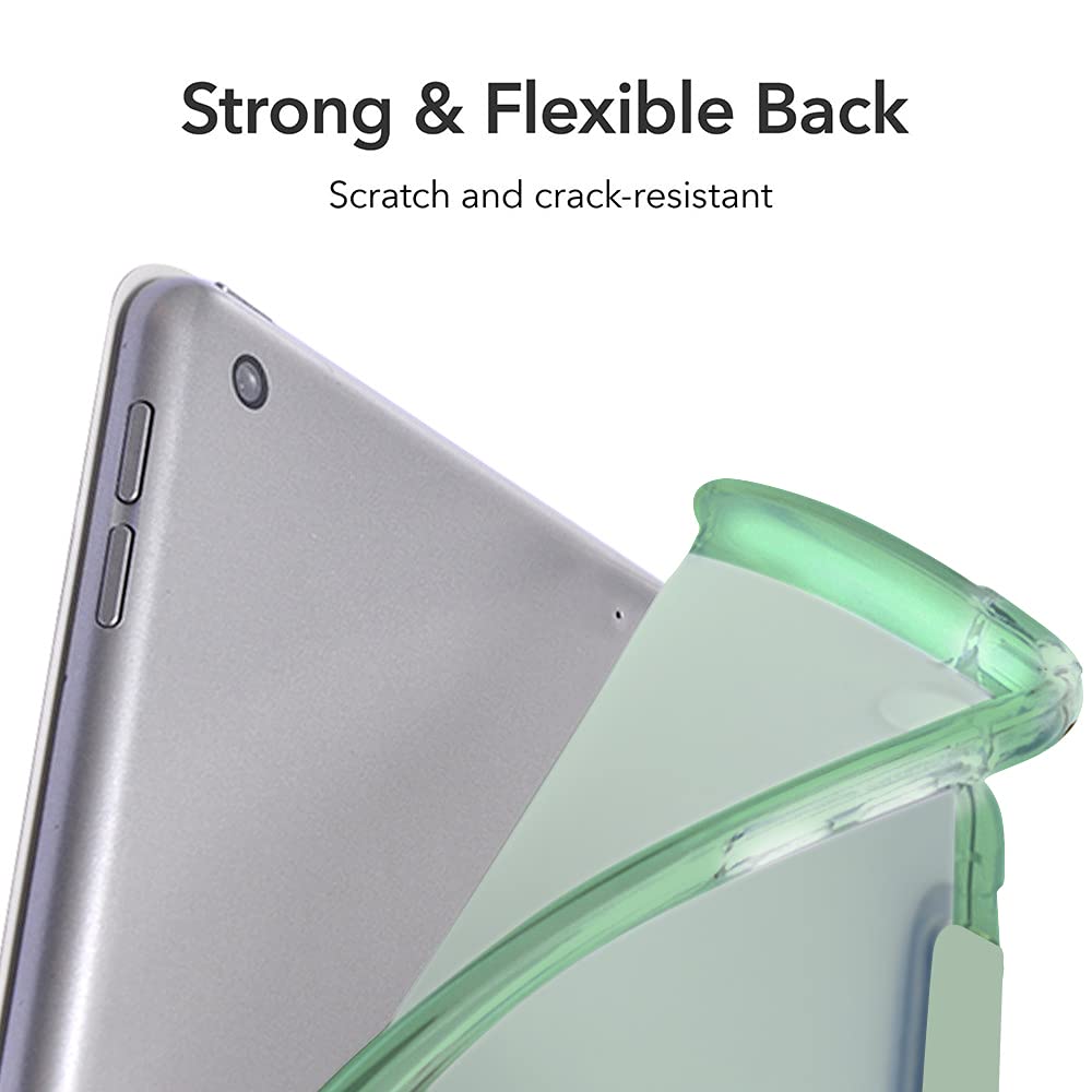 Idocolors Cute Ghost Face Green Pad Case For Ipad 5Th/6Th Generation Funny Anti Scratch Lightweight With Pencil Holder Trifold S