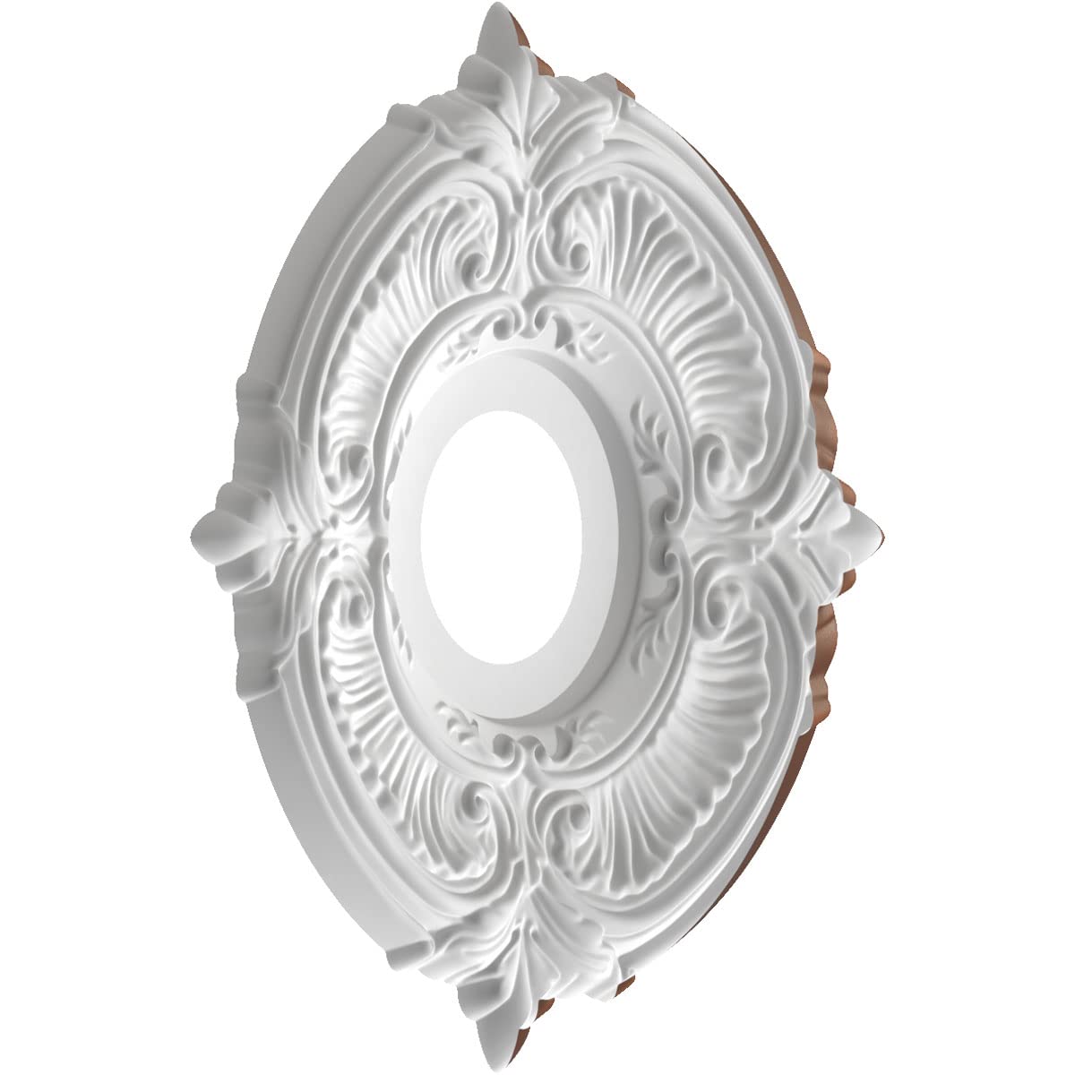 Ekena Millwork Cmp13Atdru Attica Thermoformed Pvc Ceiling Medallion (Fits Canopies Up To 5), 13Od X 3 1/2Id X 3/4P, Universal Ag