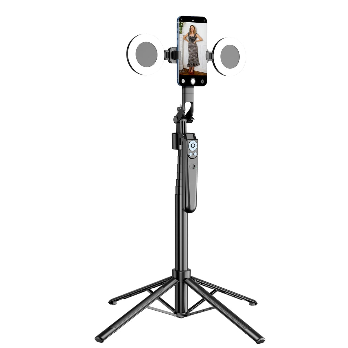 71'' Auto Face Tracking Tripod For Iphone 360 Rotation Tripod With Wireless Remote And Gesture Controls,Motion Sensor Phone Stan