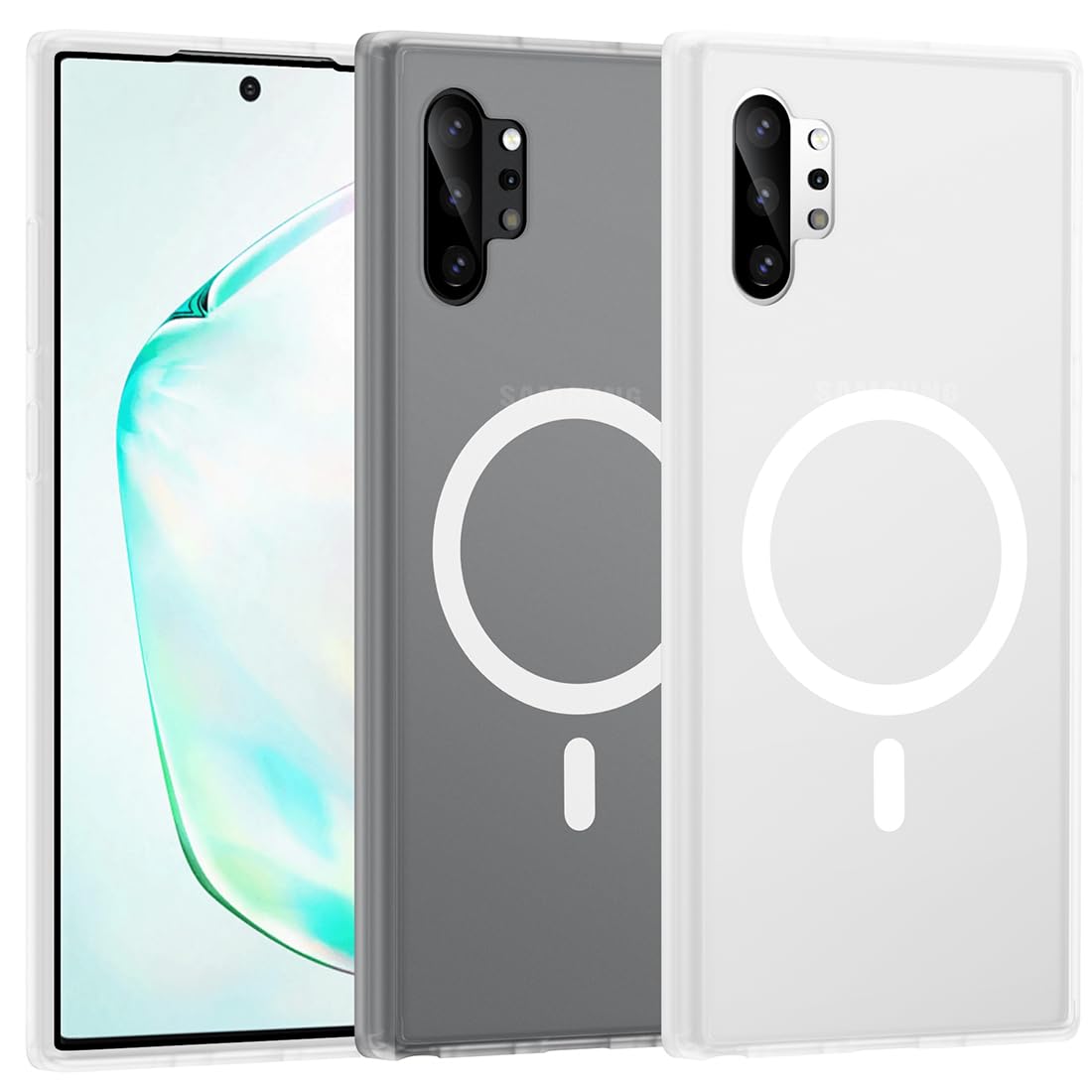 Tianniuke Magnetic Case For Samsung Galaxy Note 10 Plus, Translucent Matte Anti Fingerprint,Compatible With Magsafe,Slim Fit Sho