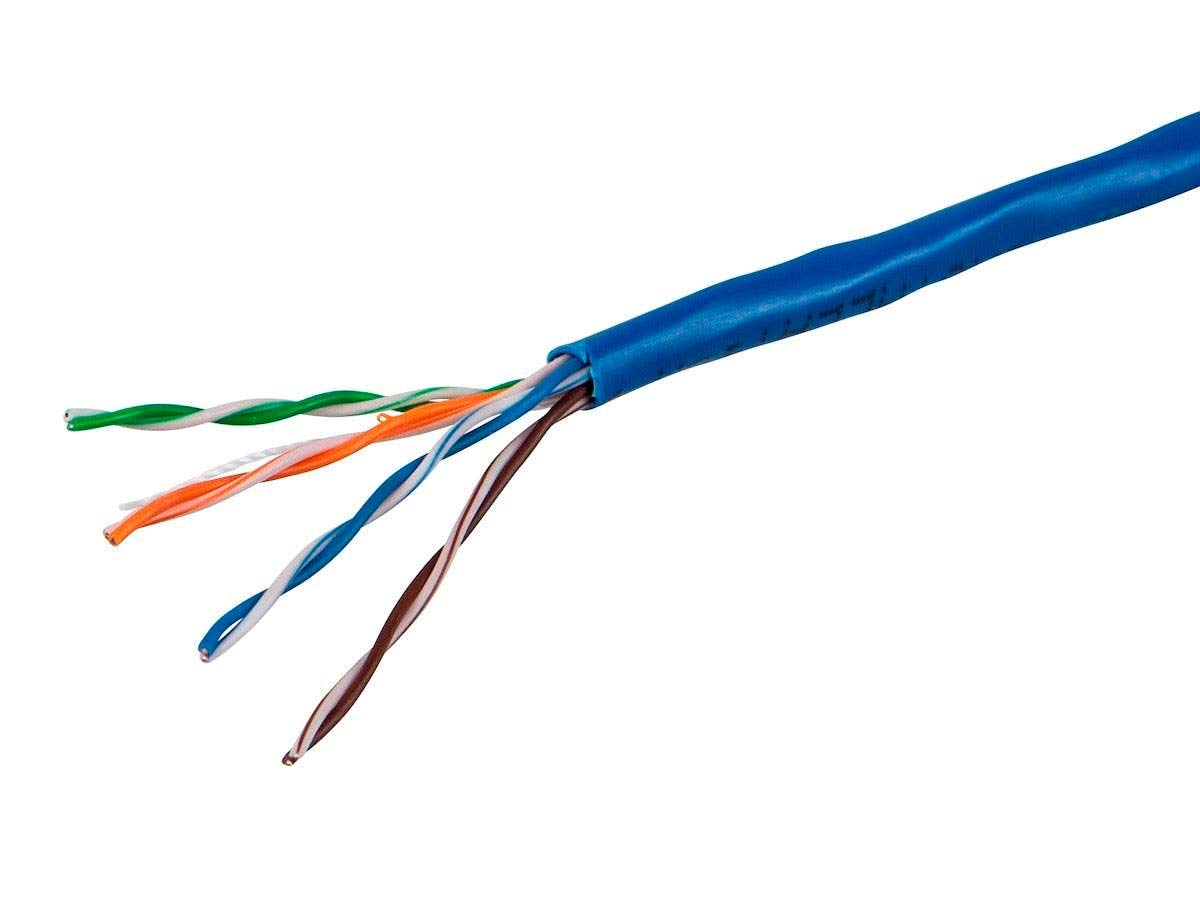 Monoprice Cat5e Bulk Ethernet Cable - CMR UL Listed, UTP, Solid, 350MHz, Pull Box, No Logo, 24AWG, 1000 Feet, Blue