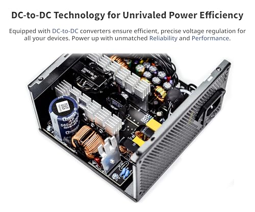 Montech Apx 750W Non Modular Power Supply 80 Plus White Certified Intel Atx12V Dc To Dc Converter Technology  Flat Cable Design