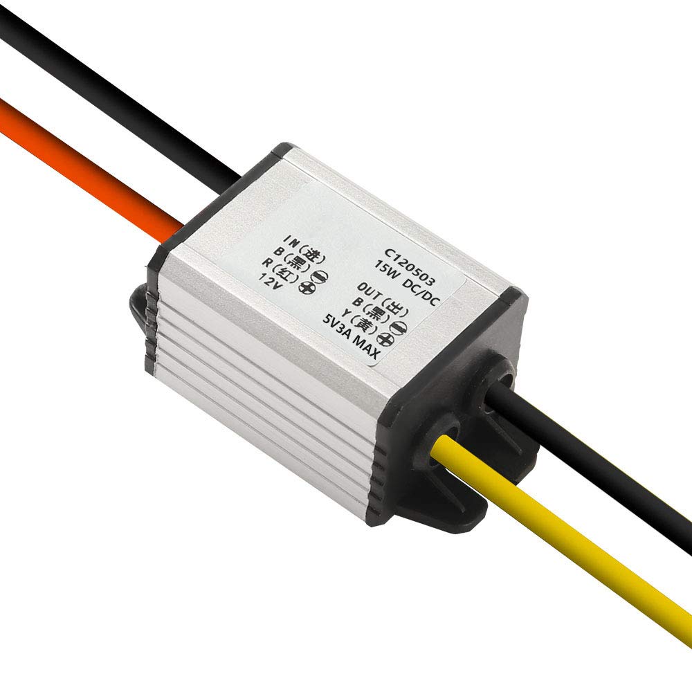 12V To 5V Dc Converter Car Power Voltage, Waterproof Dc 6.3 22V 12V Step Down To Dc 5V 3A 15W Voltage Regulator Buck Converter P