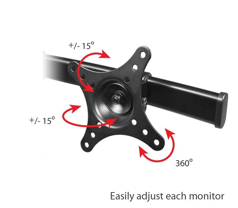 SIIG Dual Monitor Desk Stand CE-MT1712-S2 Side-by-Side 13-27 inch Steel Black