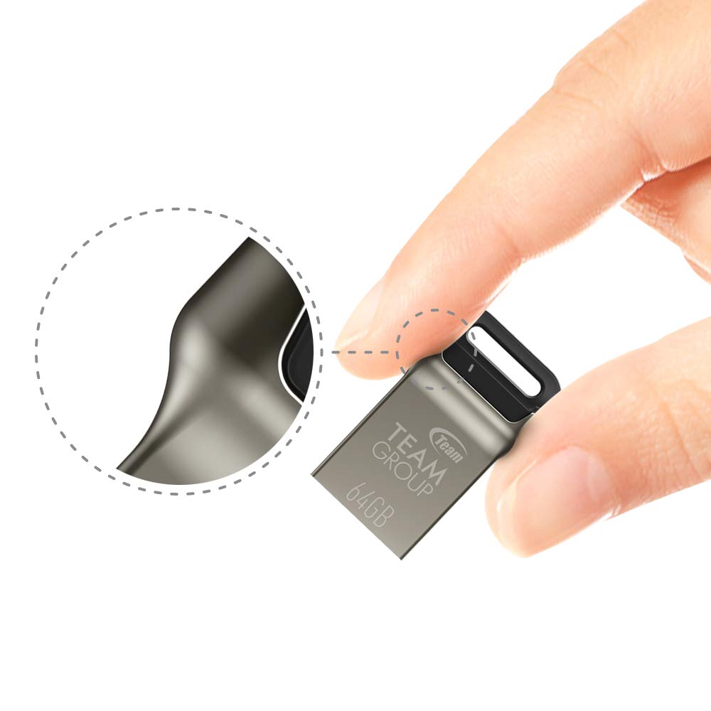 Teamgroup C162 64Gb 10 Pack Usb 3.2 Gen 1 Usb 3.1/3.0 Mini Fits Metal Read 100Mb/S Flash Thumb Drive External Data Storage Memory Stick Compatible With Computer/Laptop Black Tc162364Gb23