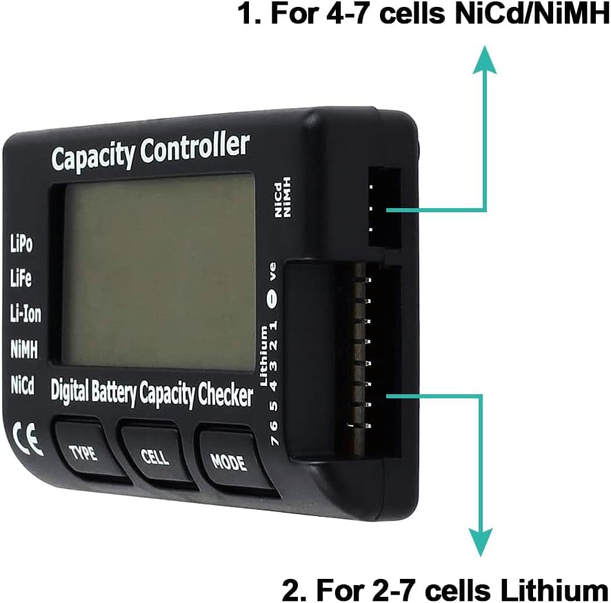 Rc Cellmeter 7 Digital Battery Capacity Checker Controller Tester Voltage Tester For Lipo Life Li Ion Nimh Nicd Cell Meter