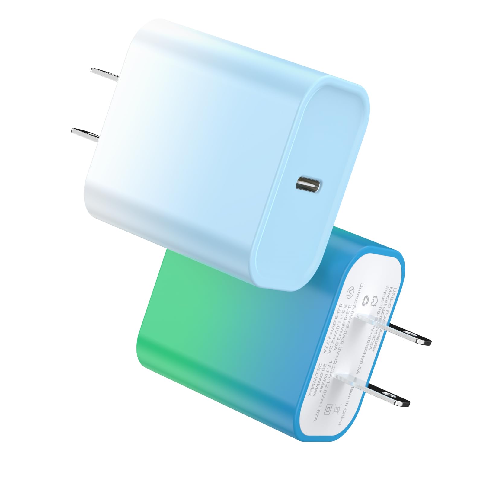 2Pack Usb C Charger Block 20W, Igenjun Usb C Power Adapter   Iphone Charger With Fast Charging Capability, Type C Wall Charger F