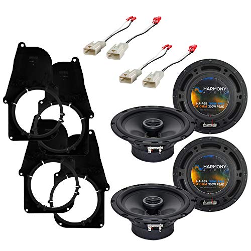 Harmony Audio Compatible with 1995-2001 Toyota Tacoma 6.5 Replacement 300W Speakers with 82-8140 Speaker Adaptor Plates, and HA-