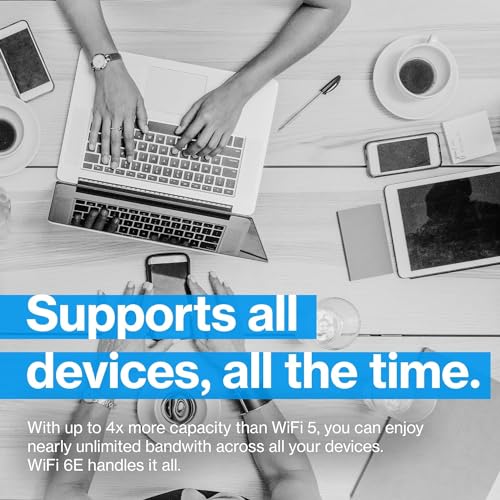 Linksys Velop Pro 6E Wifi Mesh System | One Cognitive Mesh Tri Band Router | 5.4 Gbps (Axe5400) Speeds | 3,000 Sq Ft Coverage |