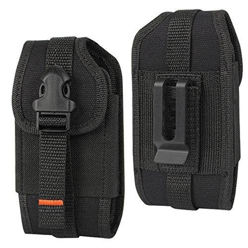 Rugged Vertical Heavy Duty Tactical Locking Wallet Case With Belt Loop Fits Blackview Bv9800, Bv9800 Pro Phone With A Thin Cover