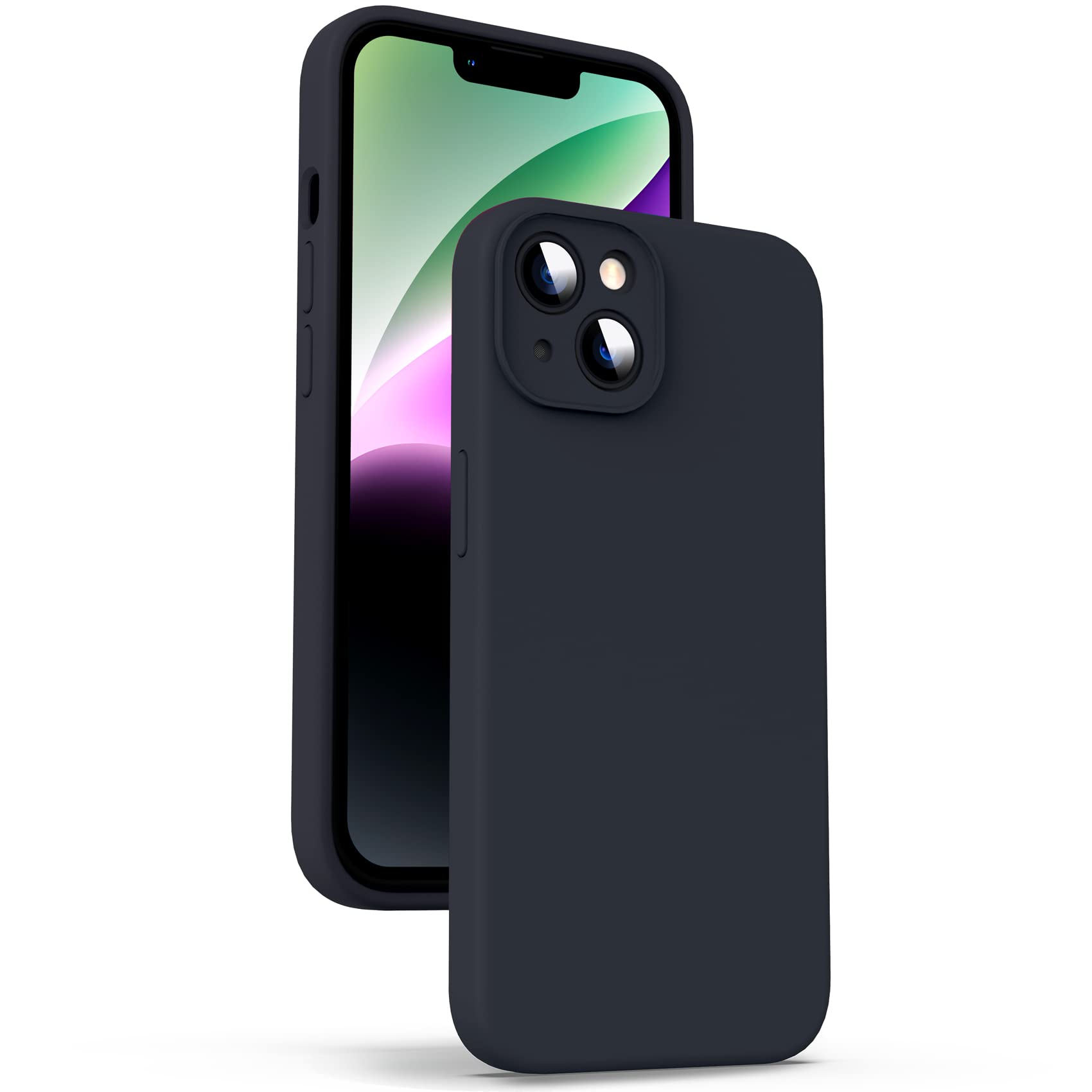 Supdeal Liquid Silicone Case for iPhone 14, [True Liquid Silicone] [Anti Fingerprint] 4 Layer Phone Case Protective Cover, Full 