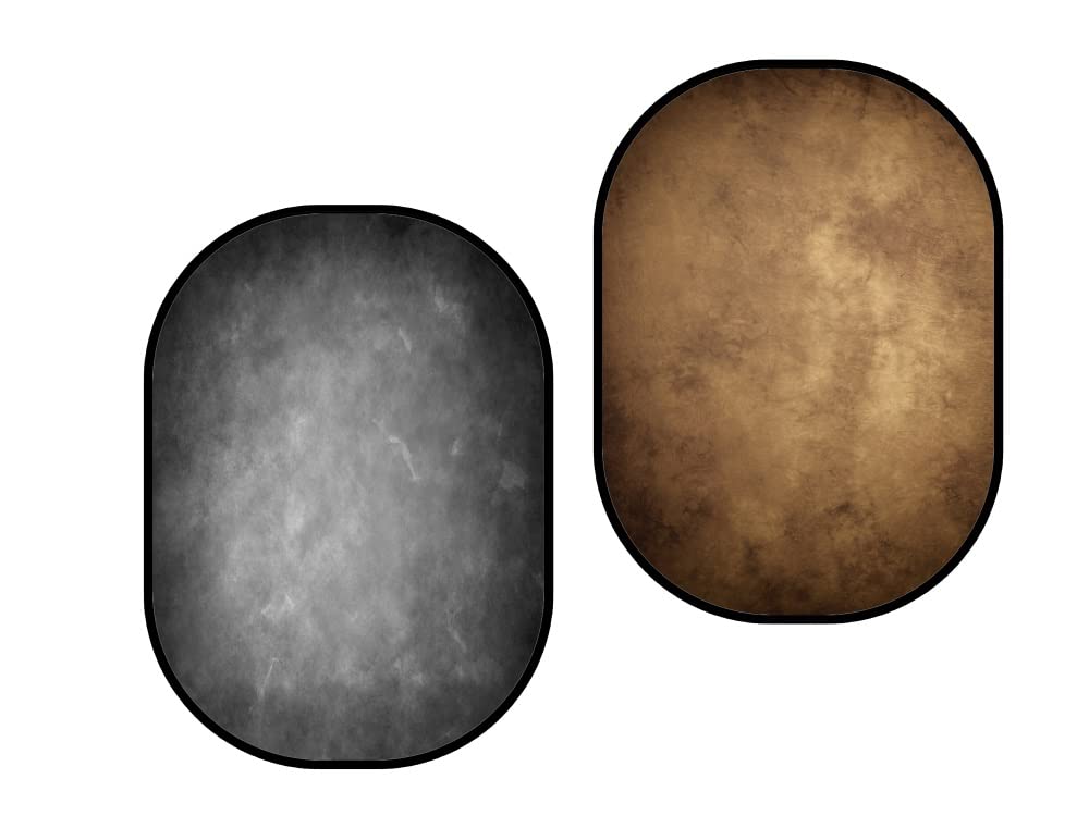 Kate 5X6.5Ft Collapsible Backdrop Pop Up Photo Backdrops Grey Brown Portable Background For Portrait Photography, For Video, For